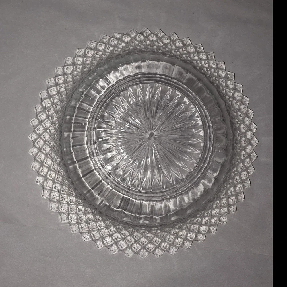 1930s Vintage Miss America Anchor Hocking Starburst pattern clear depression gls